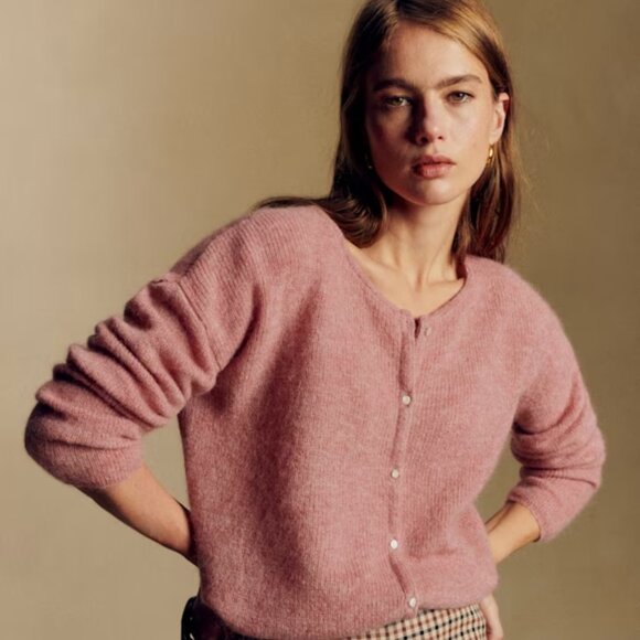 Sezane Sweaters - Sezane - Gaspard Cardigan in Rosewood